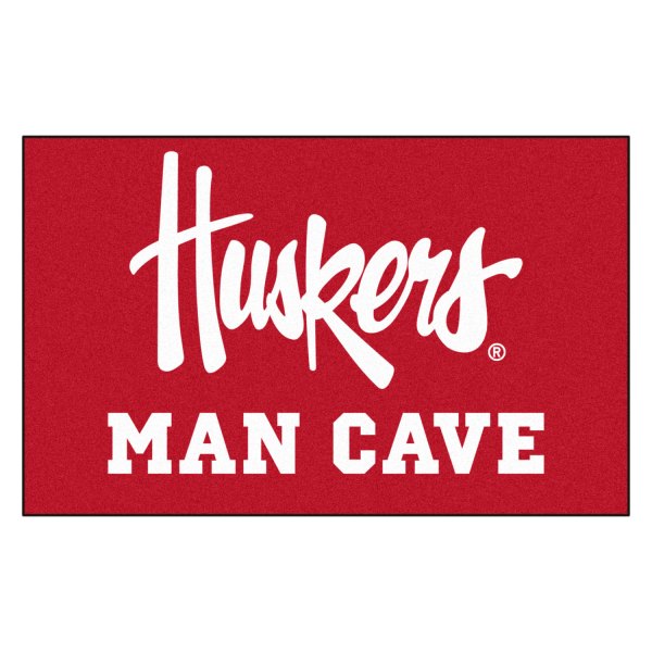 FanMats® - University of Nebraska 60" x 96" Nylon Face Man Cave Ulti-Mat with "Huskers" Logo