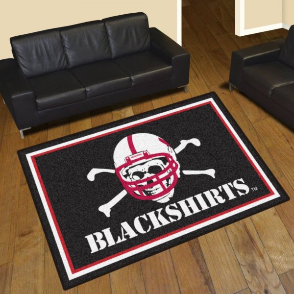 FanMats® - University of Nebraska 60" x 96" Nylon Face Ultra Plush Floor Rug with "Blackshirts" Alternate Logo