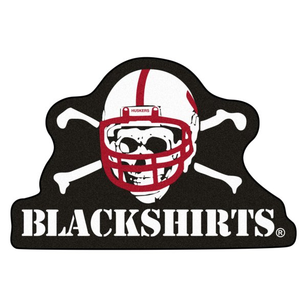 FanMats® - University of Nebraska 36" x 48" Mascot Floor Mat with "Blackshirts" Alternate Logo