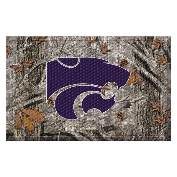 FanMats® - "Camo" Kansas State University 19" x 30" Rubber Scraper Door Mat with "Wildcat" Logo