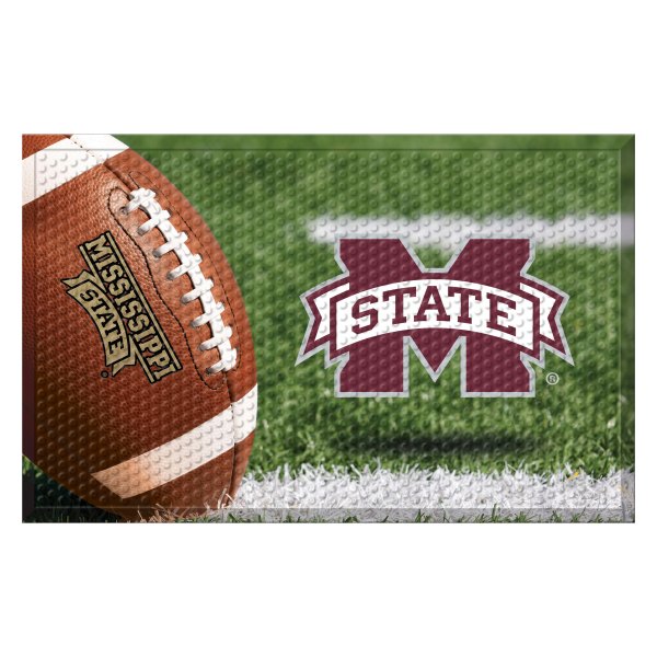 FanMats® - Mississippi State University 19" x 30" Rubber Scraper Door Mat with "M State" Logo