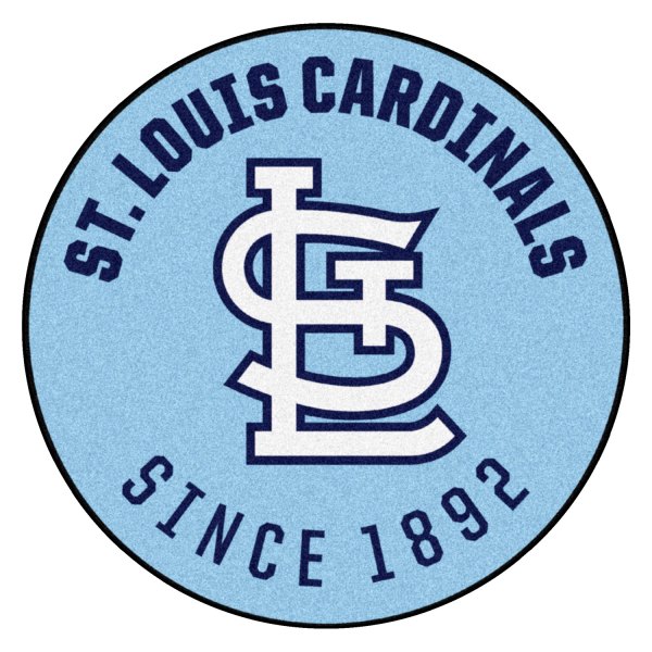 FanMats® - Cooperstown Retro Collection 1976 St. Louis Cardinals 27.6" Dia Nylon Face Starter Mat
