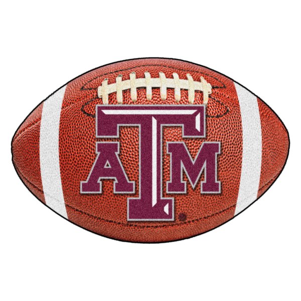 FanMats® - Texas A&M University 20.5" x 32.5" Nylon Face Football Ball Floor Mat with "ATM" Logo