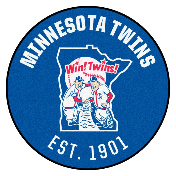 FanMats® - Cooperstown Retro Collection 1978 Minnesota Twins 27.6" Dia Nylon Face Starter Mat