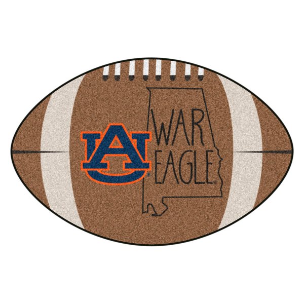 FanMats® - "Southern Style" Auburn University 20.5" x 32.5" Nylon Face Football Ball Floor Mat