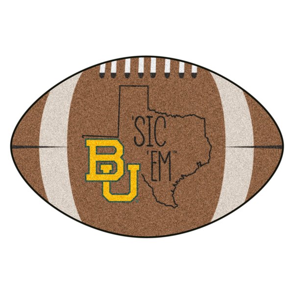 FanMats® - "Southern Style" Baylor University 20.5" x 32.5" Nylon Face Football Ball Floor Mat