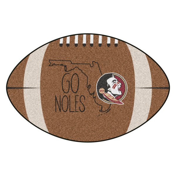 FanMats® - "Southern Style" Florida State University 20.5" x 32.5" Nylon Face Football Ball Floor Mat