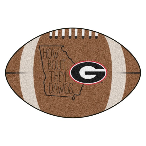 FanMats® - "Southern Style" University of Georgia 20.5" x 32.5" Nylon Face Football Ball Floor Mat
