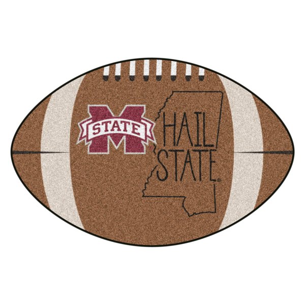 FanMats® - "Southern Style" Mississippi State University 20.5" x 32.5" Nylon Face Football Ball Floor Mat