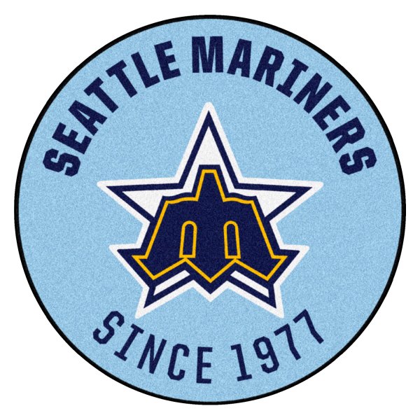 FanMats® - Cooperstown Retro Collection 1981 Seattle Mariners 27.6" Dia Nylon Face Starter Mat