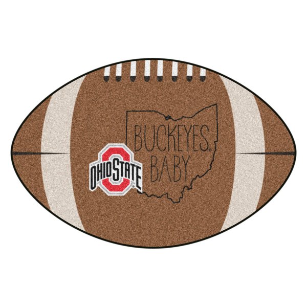 FanMats® - "Southern Style" Ohio State University 20.5" x 32.5" Nylon Face Football Ball Floor Mat