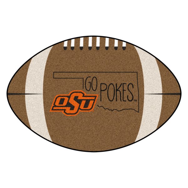 FanMats® - "Southern Style" Oklahoma State University 20.5" x 32.5" Nylon Face Football Ball Floor Mat