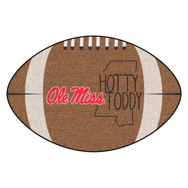 FanMats® - "Southern Style" University of Mississippi (Ole Miss) 20.5" x 32.5" Nylon Face Football Ball Floor Mat
