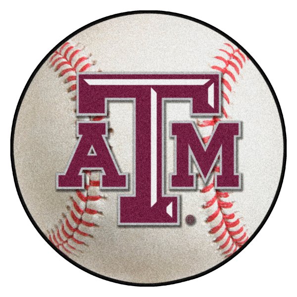 FanMats® - Texas A&M University 27" Dia Nylon Face Baseball Ball Floor Mat with "ATM" Logo