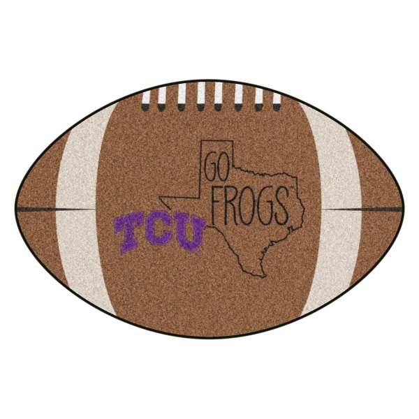 FanMats® - "Southern Style" Texas Christian University 20.5" x 32.5" Nylon Face Football Ball Floor Mat