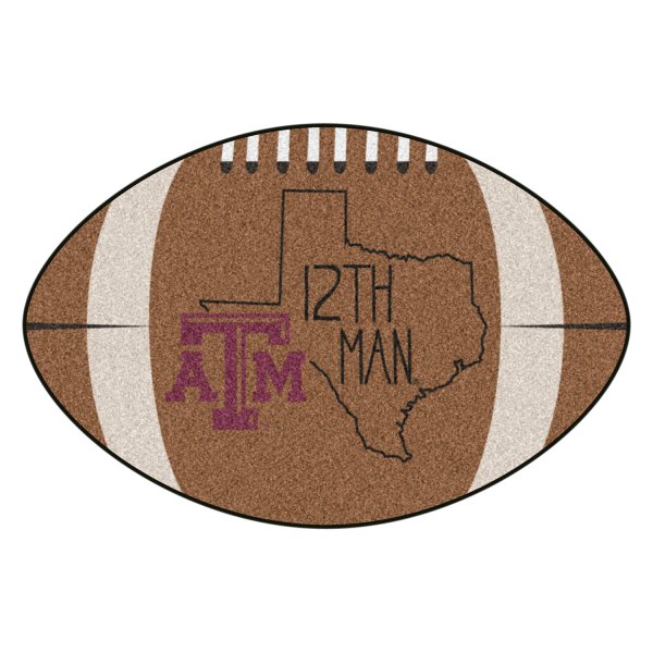 FanMats® - "Southern Style" Texas A&M University 20.5" x 32.5" Nylon Face Football Ball Floor Mat