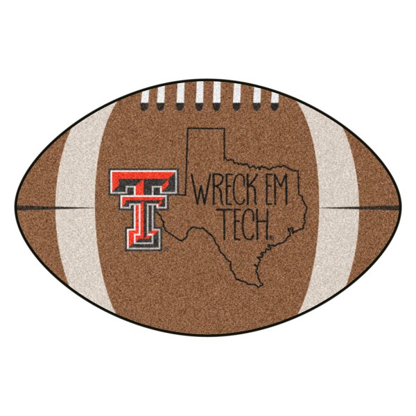 FanMats® - "Southern Style" Texas Tech University 20.5" x 32.5" Nylon Face Football Ball Floor Mat