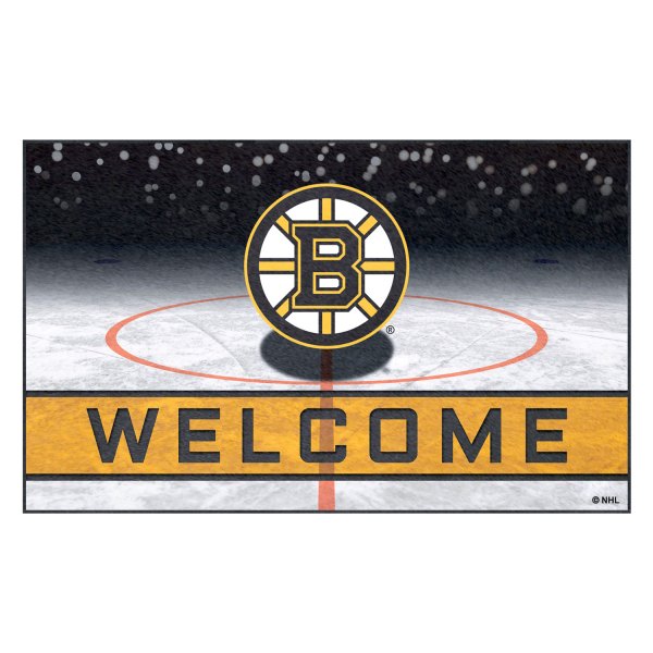 FanMats® - Boston Bruins 18" x 30" Crumb Rubber Door Mat with "Spoked-B" Logo
