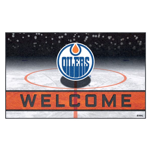 FanMats® - Edmonton Oilers 18" x 30" Crumb Rubber Door Mat with "Circle Oilers" Logo