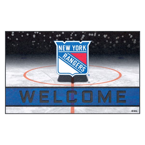 FanMats® - New York Rangers 18" x 30" Crumb Rubber Door Mat with "New York Rangers Shield" Logo