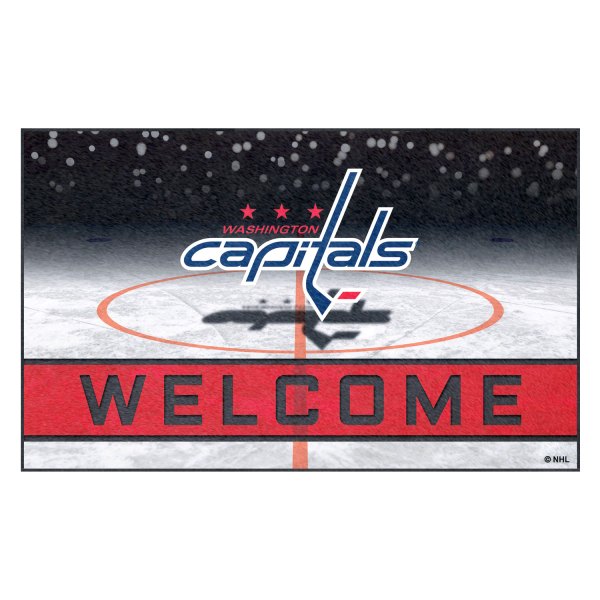 FanMats® - Washington Capitals 18" x 30" Crumb Rubber Door Mat with "Capitals" Logo
