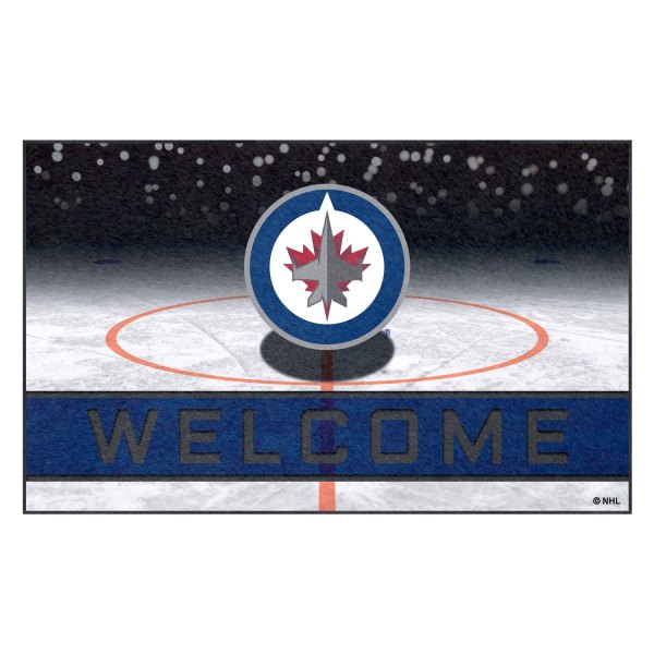 FanMats® - Winnipeg Jets 18" x 30" Crumb Rubber Door Mat with "Jets Primary" Logo