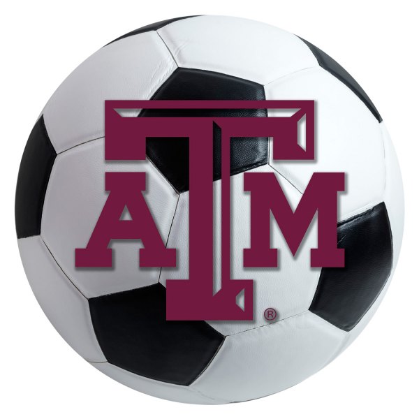 FanMats® - Texas A&M University 27" Dia Nylon Face Soccer Ball Floor Mat with "ATM" Logo