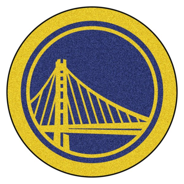 FanMats® - Golden State Warriors 36" x 48" Mascot Floor Mat with "Circular Golden Gate" Logo