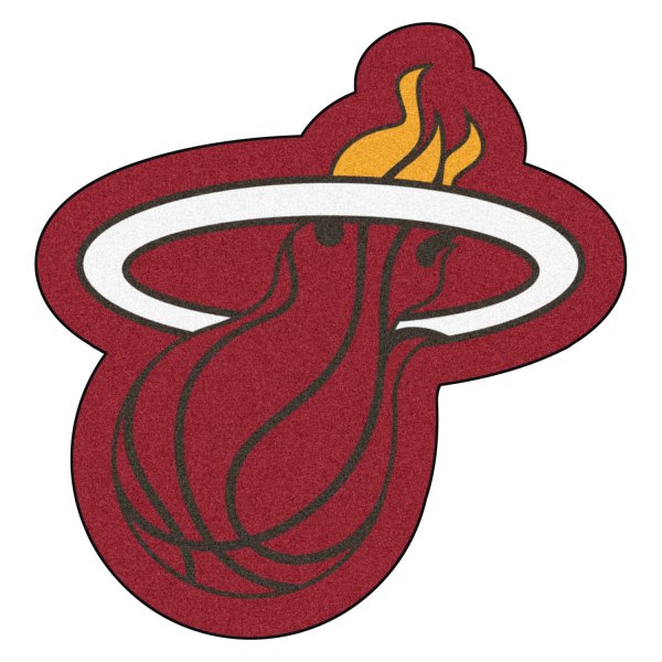 FanMats® - Miami Heat 36" x 48" Mascot Floor Mat with "Flaming Basketball" Logo