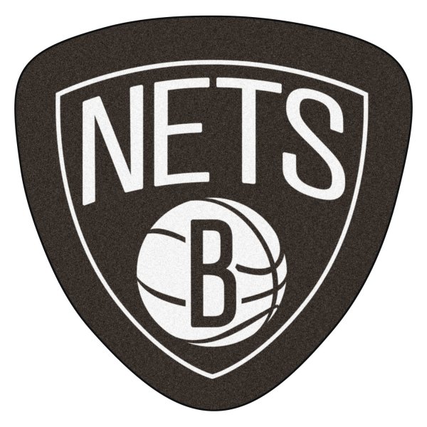 FanMats® - Brooklyn Nets 36" x 48" Mascot Floor Mat with Nets B Basketball Logo