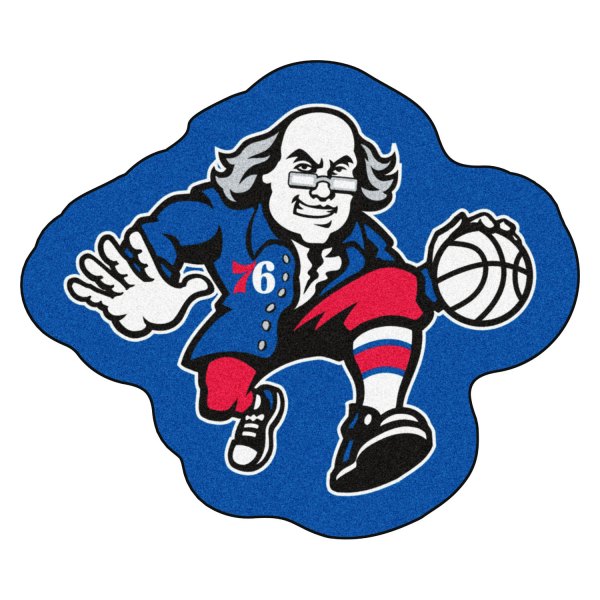 FanMats® - Philadelphia 76ers 36" x 48" Mascot Floor Mat with "Benjamin Franklin" Logo
