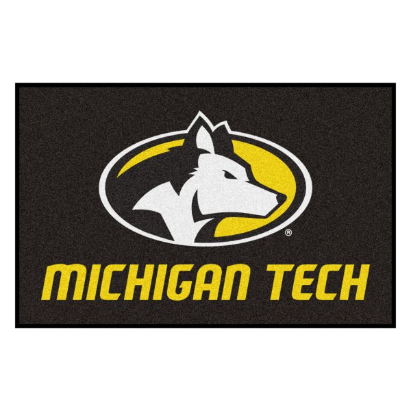 FanMats® - Michigan Tech University 19" x 30" Nylon Face Starter Mat with "Husky" Logo & Wordmark