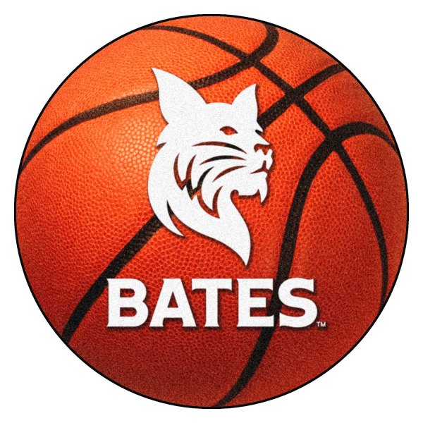 FanMats® - Bates College 27" Dia Nylon Face Basketball Ball Floor Mat with "Bobcat" Logo