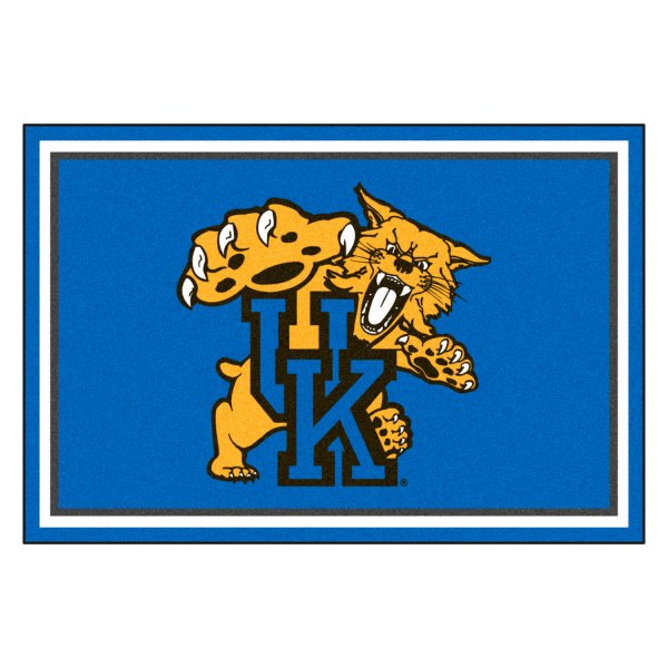 FanMats® - University of Kentucky 60" x 96" Nylon Face Ultra Plush Floor Rug with "UK & Wildcat" Logo