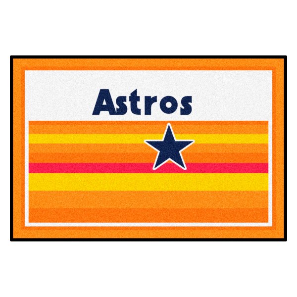 FanMats® - Cooperstown Retro Collection 1984 Houston Astros 48" x 72" Nylon Face Ultra Plush Floor Rug