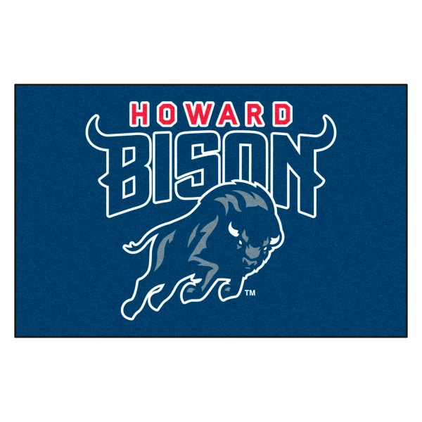 FanMats® - Howard University 19" x 30" Nylon Face Starter Mat with "Bison" Logo & Wordmark