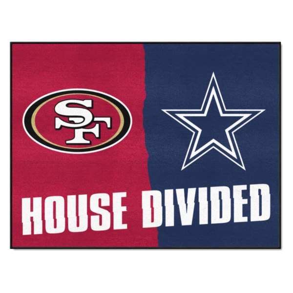 FanMats® - San Francisco 49ers/Dallas Cowboys 33.75" x 42.5" Nylon Face House Divided Floor Mat