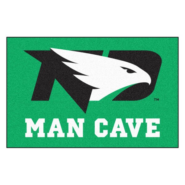 FanMats® - University of North Dakota 19" x 30" Nylon Face Man Cave Starter Mat with "ND Hawk" Logo