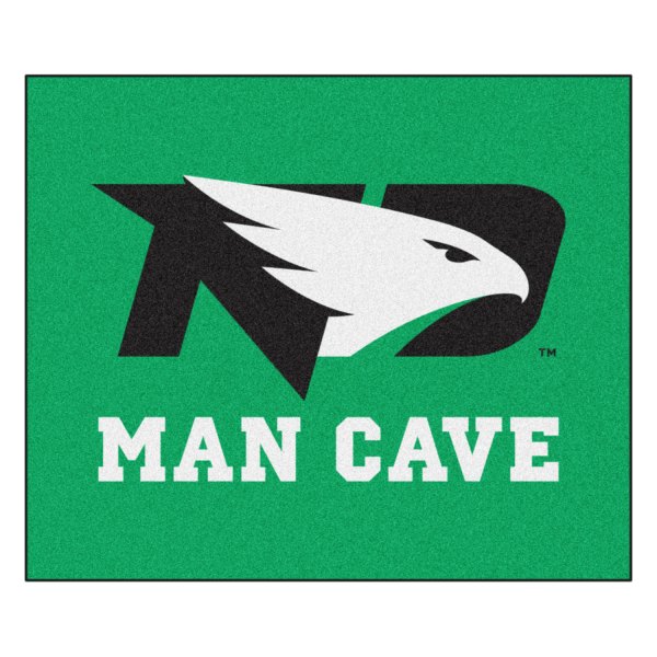 FanMats® - University of North Dakota 59.5" x 71" Nylon Face Man Cave Tailgater Mat with "ND Hawk" Logo