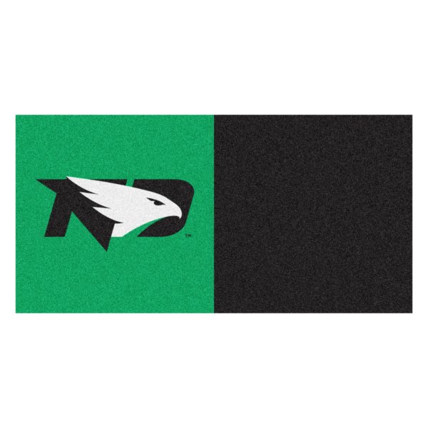 FanMats® - University of North Dakota 18" x 18" Nylon Face Team Carpet Tiles with "ND Hawk" Logo