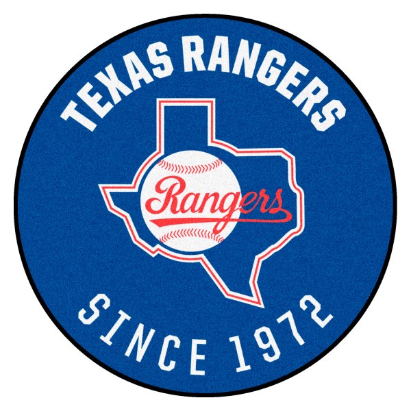 FanMats® - Cooperstown Retro Collection 1984 Texas Rangers 27.6" Dia Nylon Face Starter Mat