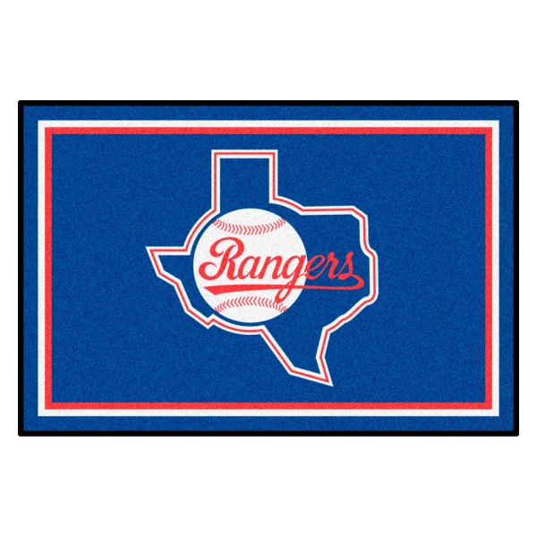 FanMats® - Cooperstown Retro Collection 1984 Texas Rangers 48" x 72" Nylon Face Ultra Plush Floor Rug