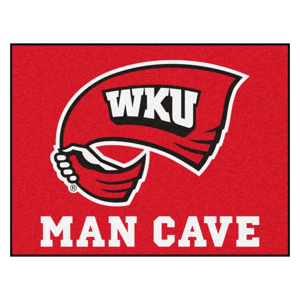 FanMats® - Western Kentucky University 33.75" x 42.5" Nylon Face Man Cave Floor Mat with "Flag WKU" Logo