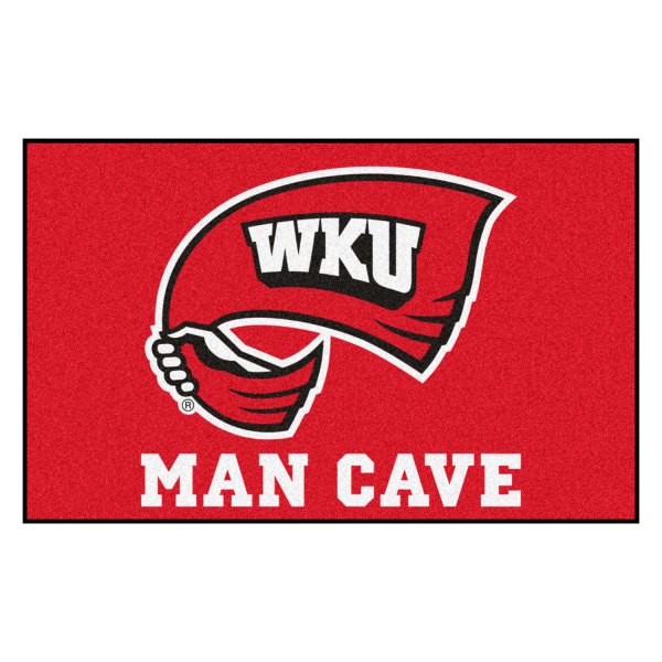 FanMats® - Western Kentucky University 60" x 96" Nylon Face Man Cave Ulti-Mat with "Flag WKU" Logo