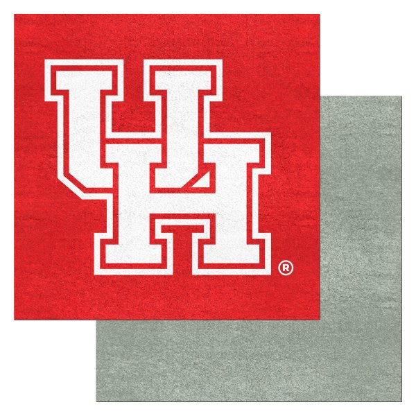 FanMats® - University of Houston 18" x 18" Nylon Face Team Carpet Tiles with "Interlocked UH" Logo