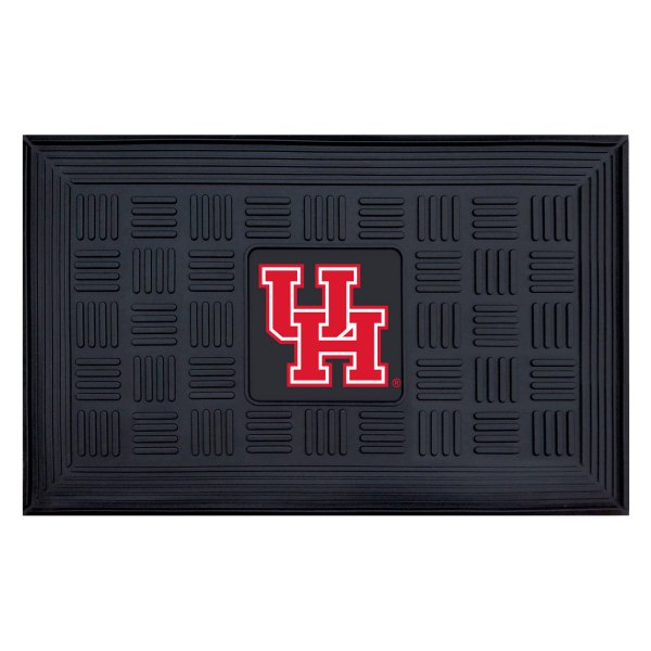 FanMats® - University of Houston 19.5" x 31.25" Ridged Vinyl Door Mat with "Interlocked UH" Logo