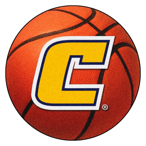 FanMats® - University Tennessee Chattanooga 27" Dia Nylon Face Basketball Ball Floor Mat with "Italic Block C" Logo