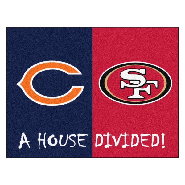 FanMats® - Chicago Bears/San Francisco 49ers 33.75" x 42.5" Nylon Face House Divided Floor Mat