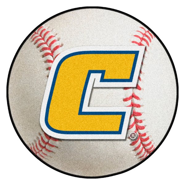 FanMats® - University Tennessee Chattanooga 27" Dia Nylon Face Baseball Ball Floor Mat with "Italic Block C" Logo