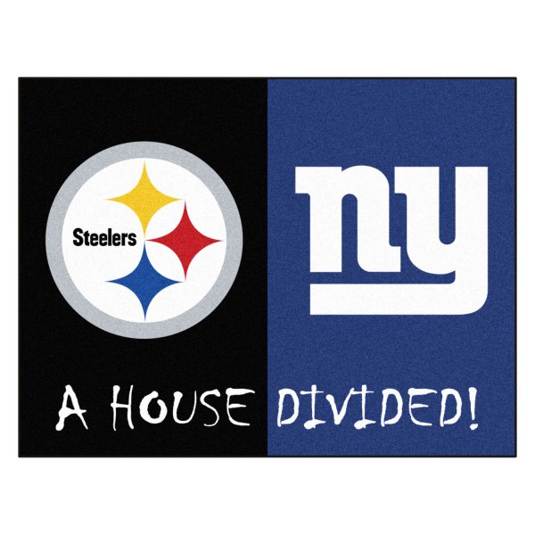 FanMats® - Pittsburgh Steelers/New York Giants 33.75" x 42.5" Nylon Face House Divided Floor Mat